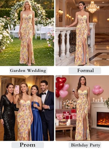 Image of VFSHOW Womens Sexy Spaghetti Strap Formal Prom Evening Gala Long Maxi Dress