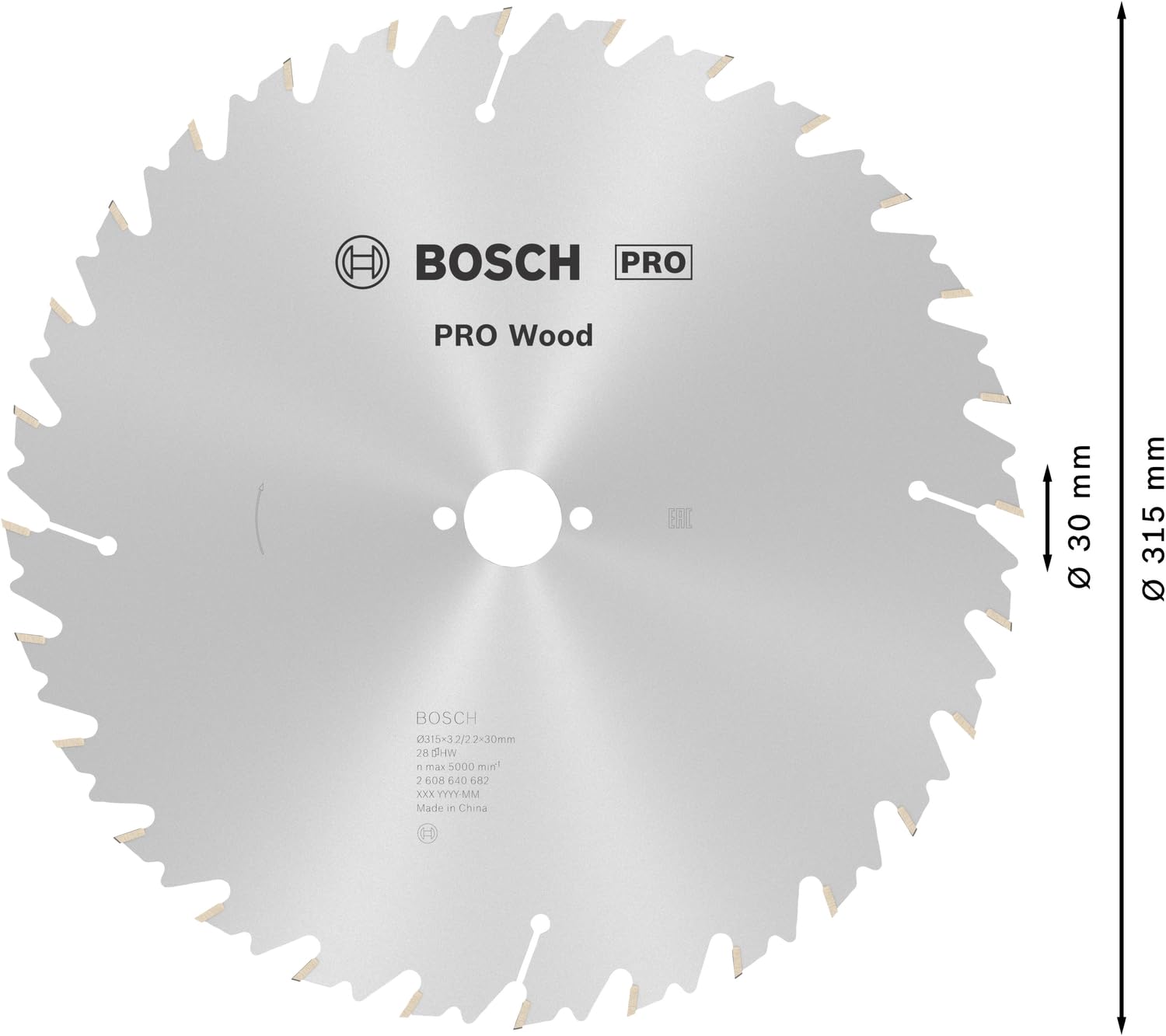Lama Speedine Wood Bosch 2608640682 per seghe da banco, 28 denti