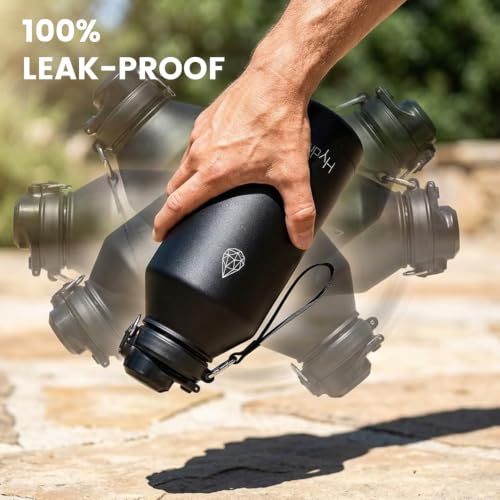 Image of 64 oz Insulated Water Bottle with 2‑in‑1 Pop‑Up Straw & Spout Lid