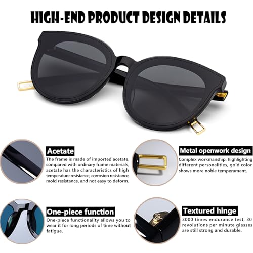 COLOSSEIN Oversized Sunglasses Womens Men, Anti-Blue Ray Nylon Lens UV400 protect4