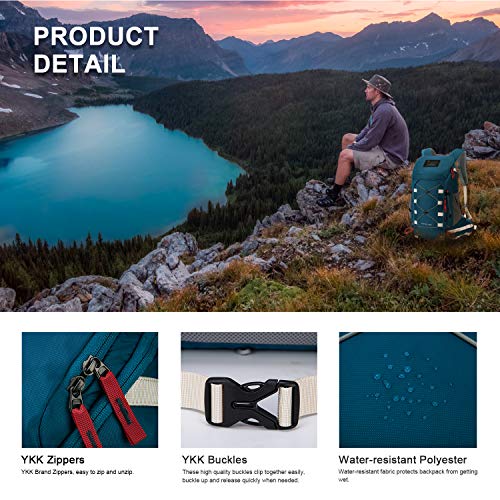 MOUNTAINTOP Hiking Backpack 35L Outdoor Travel Camping Day Pack with Rain Cover for Men Women - Image 4