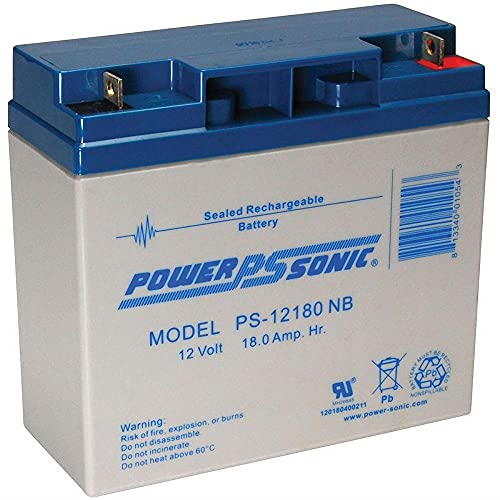 Power Sonic Genuine PS-12180NB 12V 18 Ah Rechargeable SLA Battery