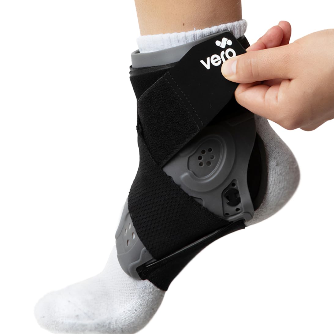 Dynamic Ankle Brace for Ankle Support due to Sprains and Injury. Provides the Perfect Balance between Support and Mobility while Staying Active. Perfect for Basketball, Volleyball, Football, Pickleball and Tennis Players. Increases Foot Stability for Hiking and other Outdoor Activities. (Medium)