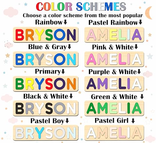 personalized wooden name puzzle for kids personalized baby name puzzle for toddlers personalized baby gifts first birthday gift wooden puzzles custom toddler learning