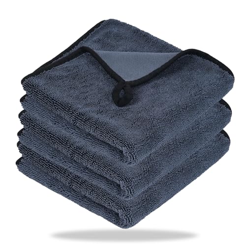 Leebey Shiny Wipes Bath XXL Trockentuch, Fast Dry Mikrofasertücher Auto, Putzen Poliertuch Reinigungstuch für Duschkabine, Küche, Glas und Spiegel (40x60cm, 3 Stück)