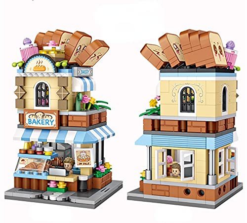 SCTCACRLOZ Mini Blocks City View Bread Camera Shop Store Architectures Models & Building Quiz Toy for Children Kids (1646)