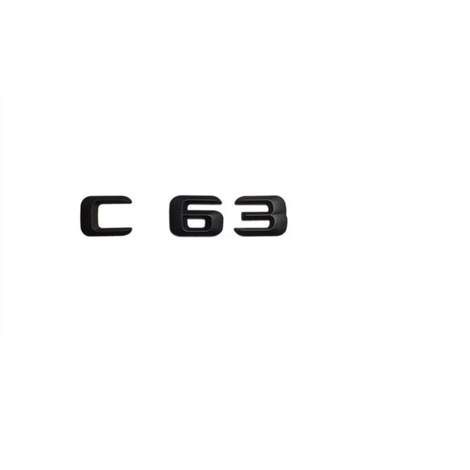 Un-Branded Matt Black C 63" Car Trunk Rear Letters Word Badge Emblem Letter Decal Sticker for Mercedes Benz AMG C Class C63 AMG (C 63)