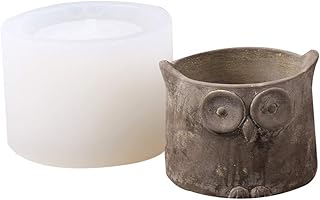 NICOLE Silicone Concrete Molds Owls Shaped Succulent Flower Pot Plaster Resin Moulds