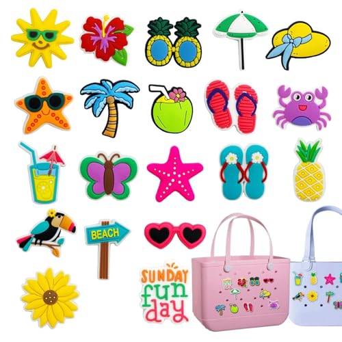 Qutalmi Colgante para Bolsa de Playa 20 Decoraciones de Verano para Bolsos en PVC Imagen de Qutalmi Colgante para Bolsa de Playa 20 Decoraciones de Verano para Bolsos en PVC