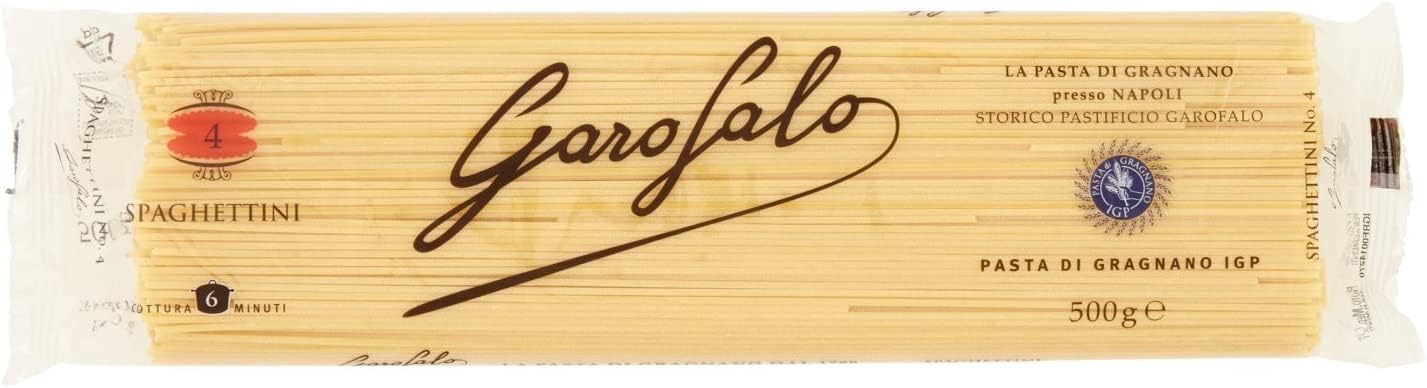10x Spaghettini N. 4 Neapolitanische Hartweizengrieß Packung mit 500g Pasta IGP + Italian Gourmet polpa 400g