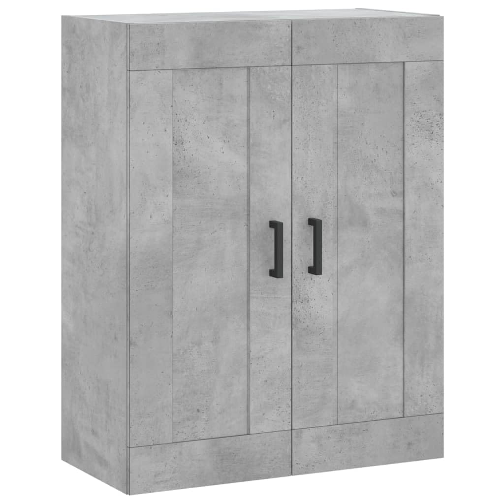 Armadietto alto grigio cemento, 69,5 x 34 x 180 cm, in legno con piedini in metallo, per soggiorno, corridoio, sala da pranzo e molto altro ancora, armadio durevole con molto spazio, pratiche