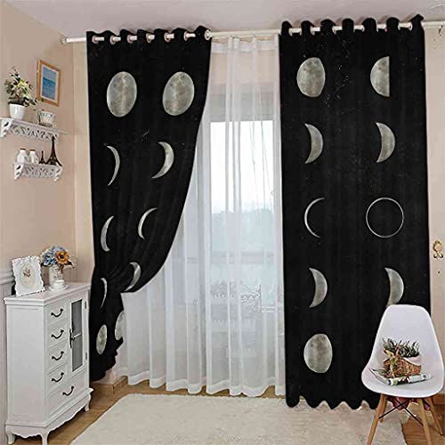 Rideau de fenêtre moderne lune 3D pour créer une ambiance cosy de chambre