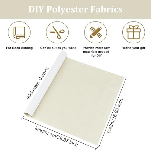 Vista 34 de OLYCRAFT 39.4 x 16.9 pulgadas, tela de imitación de cuero verde oliva para encuadernar libros, superficie de terciopelo con respaldo de papel, tela