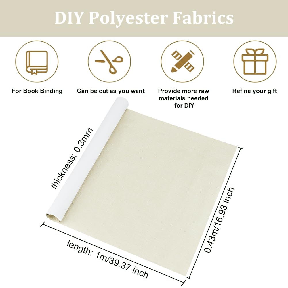 OLYCRAFT panno per rilegatura libri 100 x 43 cm tessuto retro carta copertura protettiva