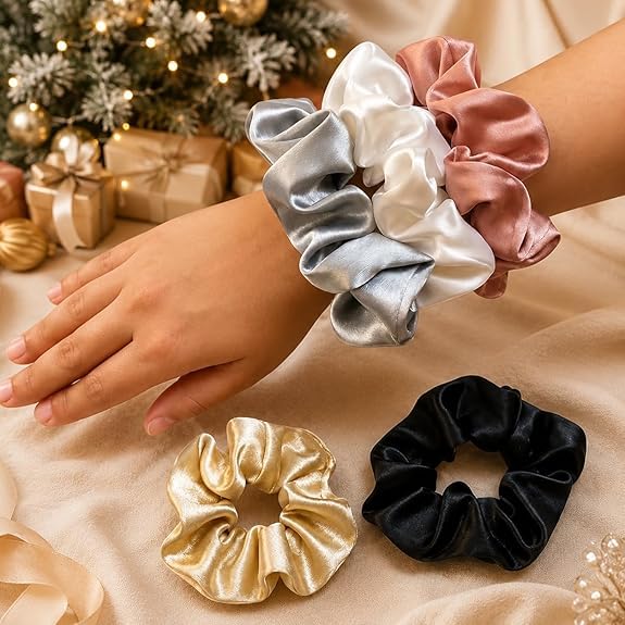 Image of CSN - CUTE SHOPPING NETWORK Women's Gift Hamper, 10-Piece Jewelry & Hair Accessories Gift Set for Women, Pendant Necklace, Bracelet, Earrings, Hair Bow, Scrunchie, Hair Claw, Press-On Nails, Birthday, Rakhi Gift for Sister