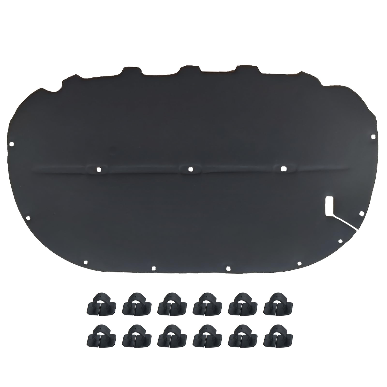GEPCO Dämmmatte Motorhaube Motorhaubendämmung Motorraumdämmung mit Clips kompatibel mit Volkswagen VW Passat B8 3G Limousine Variant GTE Alltrack 2014-2022 TDI TSI Hybrid 3G0863831A