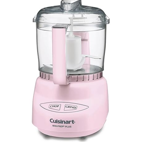 Cuisinart Mini-Prep Plus Pink Food Processor (Renewed)