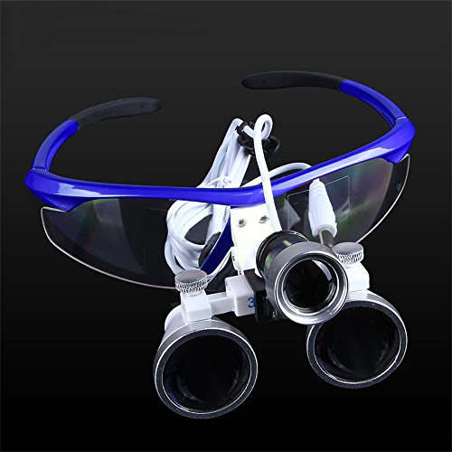 Loupes binoculaires dentaires portables en verre optique 3.5X-R avec lampe LED