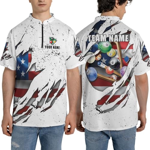 Personalized Billiard Jersey - 3D Billiard Shirts for Men, Bowling Jersey, Pool Shirts4