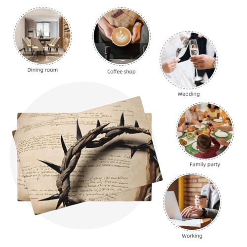 Set de table antidérapant et résistant à la chaleur pour protéger votre table | Lot de 4