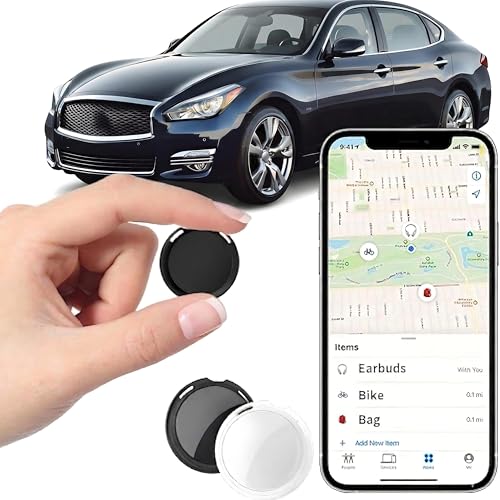 2 Pack GPS Tracker for Vehicles No Subscription Car Tracker Works with Apple Find My(iOS Only)Global Tracking Hidden Tracking Devices for Cars Bluetooth Finder with Loud Alarm for Car Bike Dog Luggage