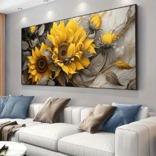Imprimé floral moderne de tournesol pour illuminer votre chambre à coucher
