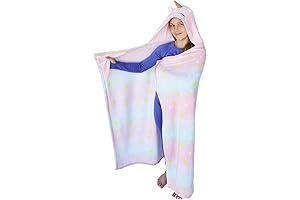 Unicorn Hoodie Blanket For Kids & Toddlers Unicorn Gifts For Girls,Warm Fleece Unicorn Blanket