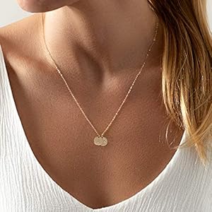 Dog Mom Gifts for Women Necklace, 14k Gold Filled Dog Mom Gifts Letter Initial Necklace Women Girls Alphabet Disc Puppy Paw Print Necklace Pet Dog Lovers Gifts for Dog Mom
