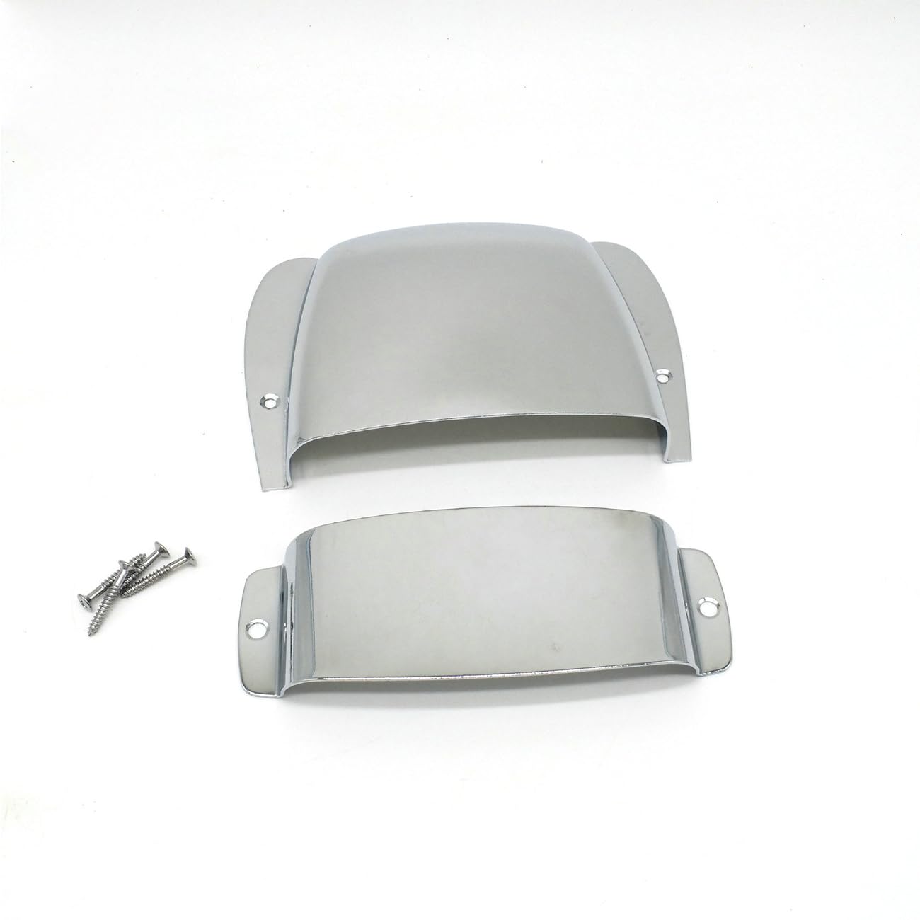 Pickup Bridge Cover Zinc Alloy Bass Protective Cover Set for Bass Electric Guitar with 4 Mounting Screws (Sliver)