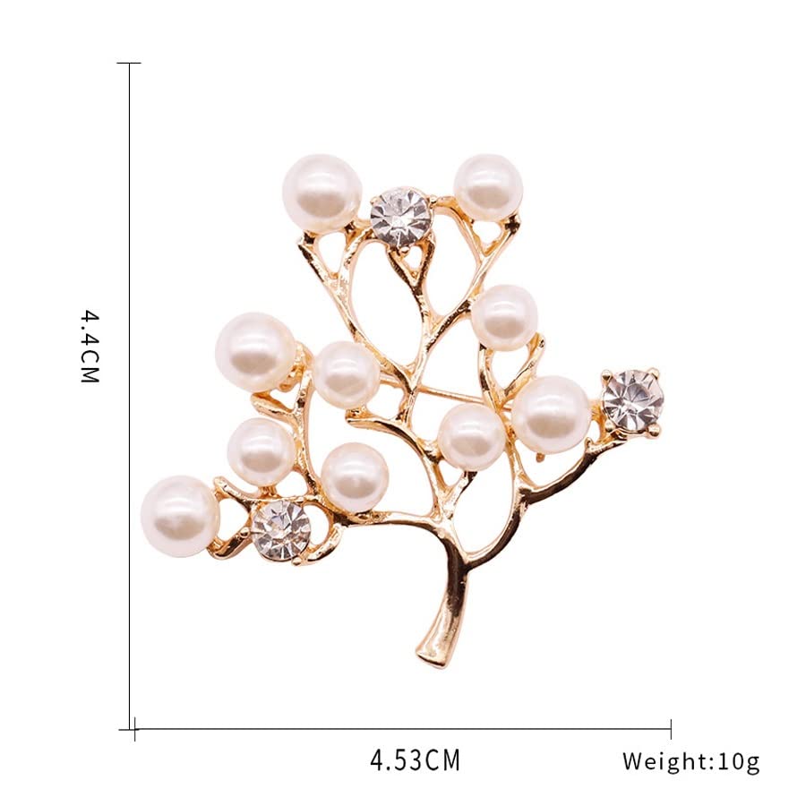 Broche d'arbre de Noël perlé bijou de poitrine festif accessoire robe de soirée