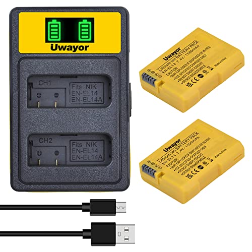 Cargador EN-EL14 USB de doble ranura para revivir tus baterías de Nikon D5600 y D3500 sin enchufe