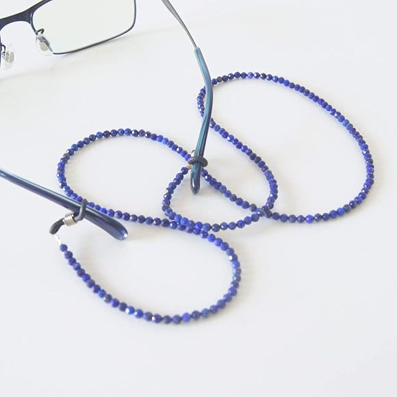 Amazon | [MIC] ラピスラズリのメガネチェーン 本物 天然石 グラス