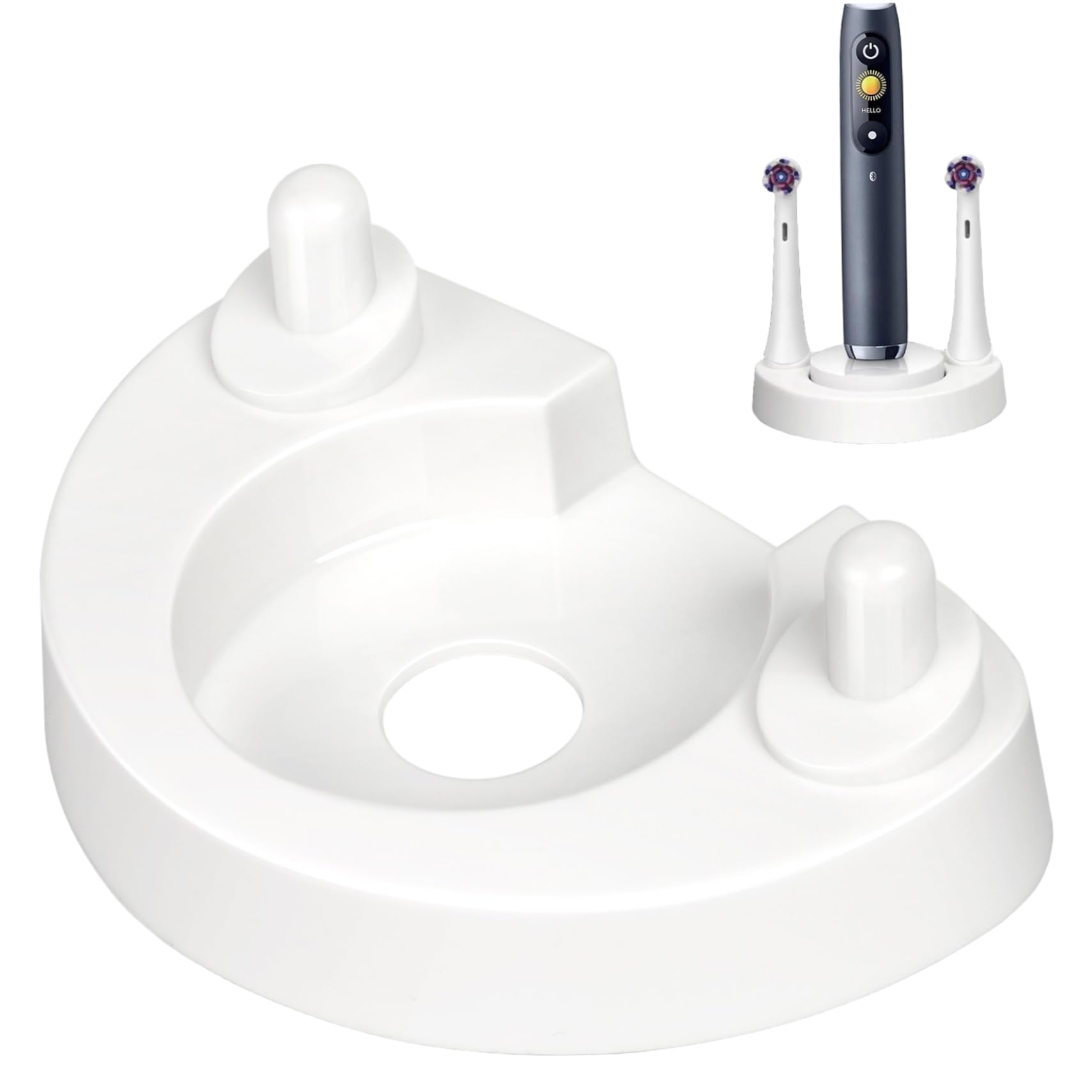 Uanqfegy Electric Toothbrush Holder - Minimalist Electric Toothbrush Holder, Space-Saving for Bathrooms, White