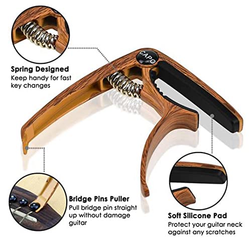 EURYTKS Capo de Guitare ukulélé Professionnel Capo, avec 10 médiators de Guitare 2 Supports de médiators, pour ukulélé… - Les Beatles, Paul McCartney, John Lennon, RIngo Starr, George Harrison EURYTKS Capo de Guitare ukulélé Professionnel Capo, avec 10 médiators de Guitare 2 Supports de médiators, pour ukulélé… – Image 6