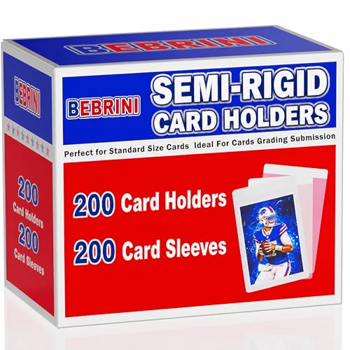 200ct Semi Rigid Card Holders & 200ct Soft Sleeves for PSA SGC BGS CSG Graded Cards Submissions PSA Submission Card Sleeves for Sports PKM Baseball Trading Cards