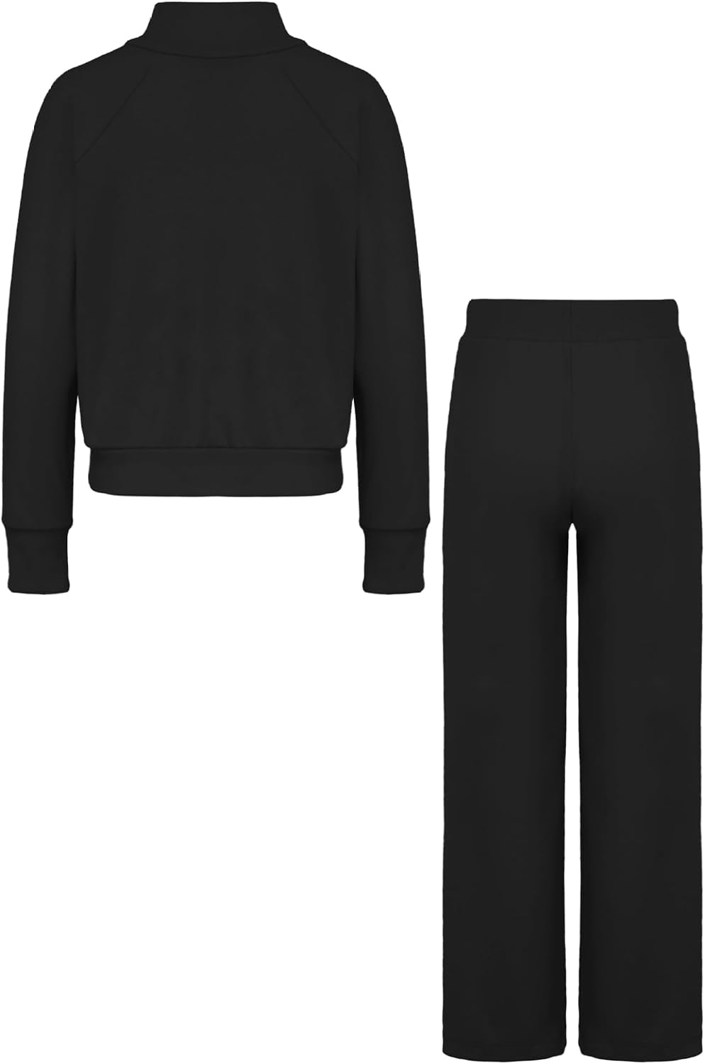 Kids Girls Warm Thermal Dance Practice Outfit Zipper Fleece Ice Skating Jacket Coat and Pants Set