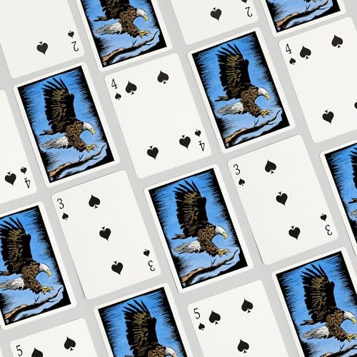 Juego de 52 naipes Póker con diseño de águila calva miniatura 4