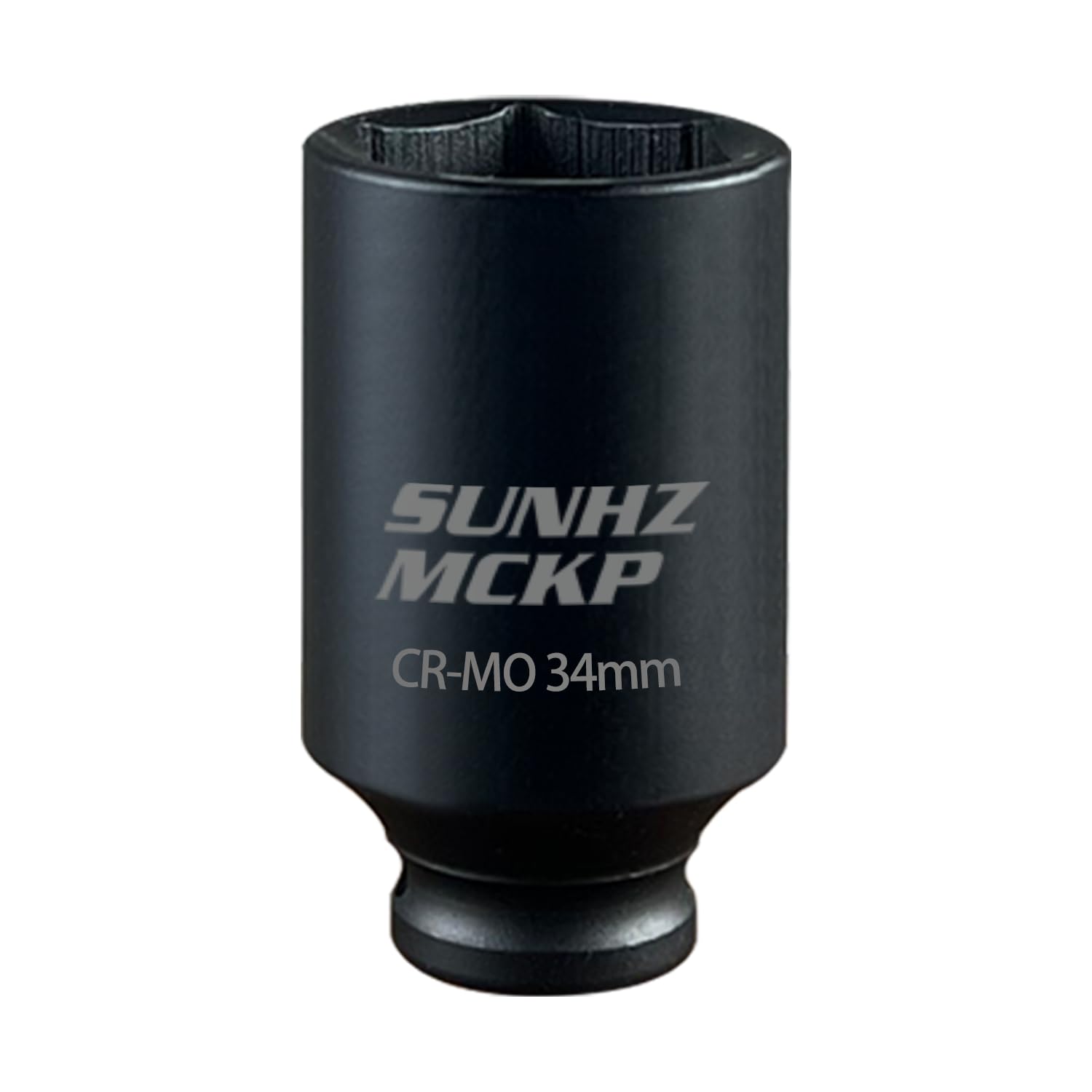 SUNHZMCKP 1/2 Inch Drive Impact Socket, Metric 34 mm Deep 6 Point Socket, CR-MO, Axle Nut Impact Grade Socket for Easy Removal (34mm)