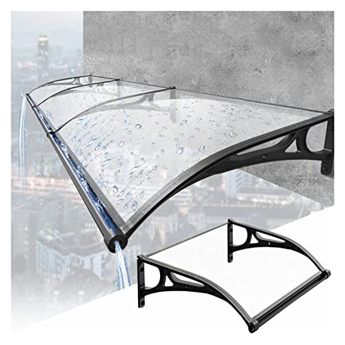 YUMEIGE Vordach für Haustür Überdachung Türvordach, Draussen Terrasse Überdachung Veranda Unterstand, Regen-Schnee-UV-Schutz Haustürvordach Überdachungen, Skalierbar Cover