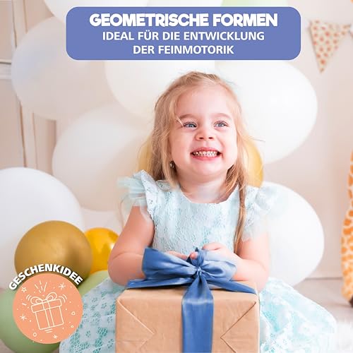 Sweety Fox Montessori Spielzeug ab 1 Jahr - Holz Sortier & Stapelspielzeug, 1 2 3 Jahre -Aktivitäts & Entwicklungsspielzeug aus Holz - Montessori - Lernspielzeug für Kleinkinder