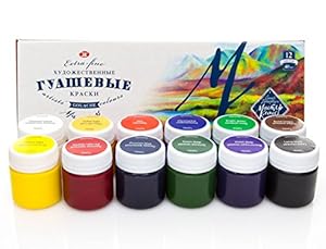 Nevskaya Palitra Master Class Gouache Set 12 Farben