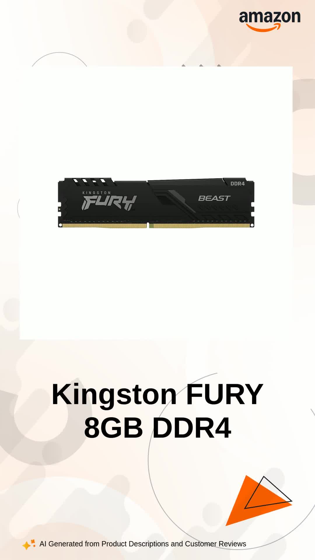 Kingston 8GB DDR4 DIMM Fury Beast Black