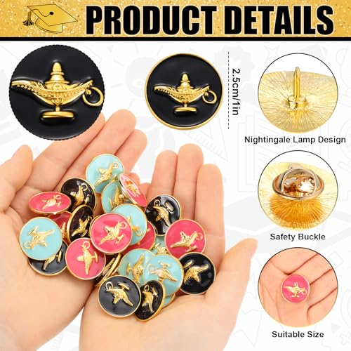 Image of Quelay 24 Pcs Nursing Pins for Pinning Ceremony Nurse Enamel Lapel Pin for Badge Florence Nightingale Lamps Brooch for Nursing Medical Student Doctor Hospital 2026 Graduation Appreciation Gift