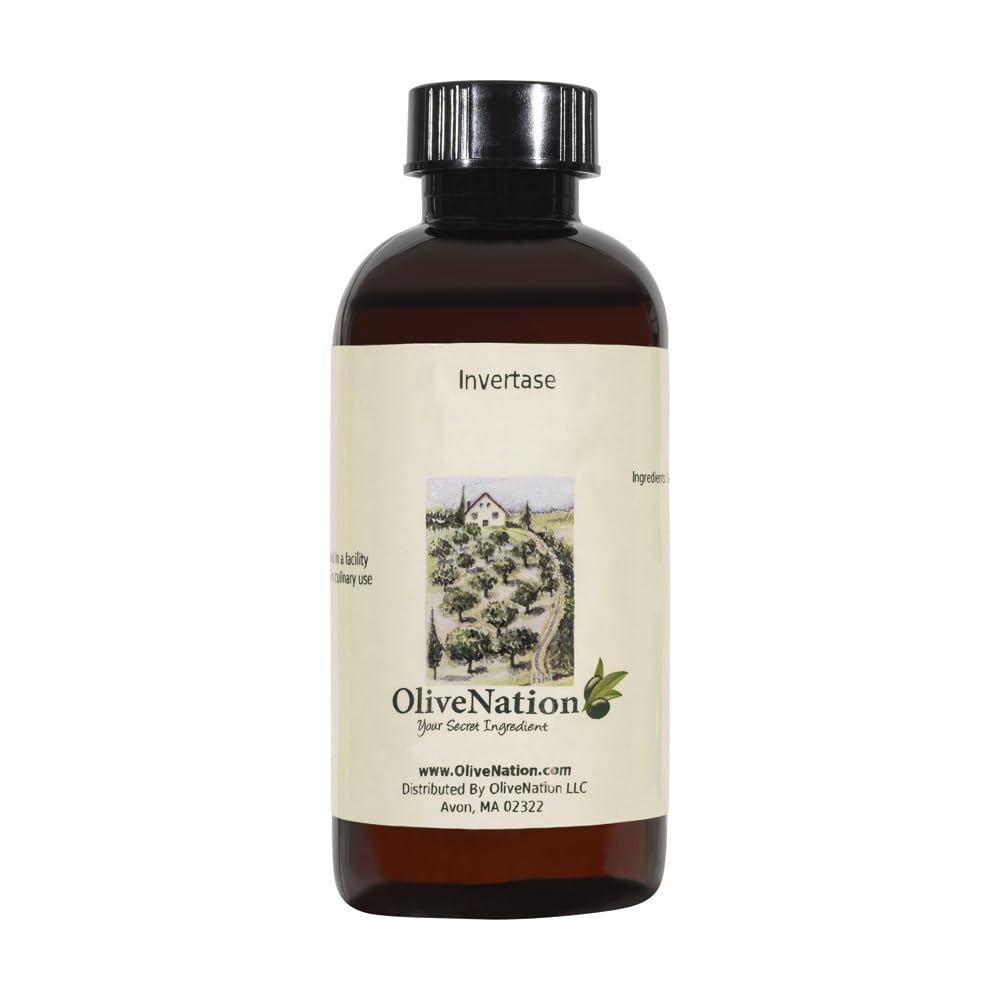 OliveNation Invertase, Natural Enzyme in Liquid Form for Candy Making, Non-GMO, Gluten Free, Kosher, Vegan - 4 ounces