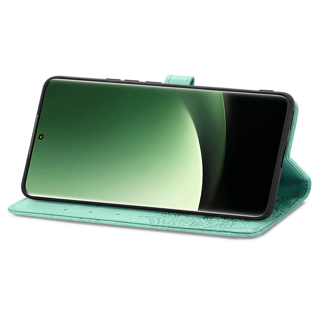 Funda Tipo Cartera Para Xiaomi Redmi Note 13 4G, Diseño De Mandala, Piel Sintética, Bolsillo Con Cremallera, Ranuras Para Tarjetas Con Correa De