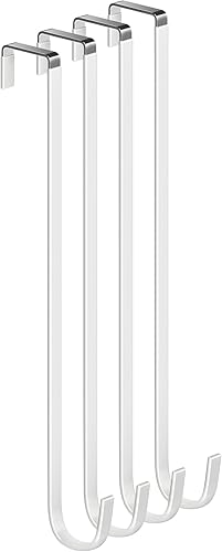 Miniatura 13 de Ganchos de metal para puerta con revestimiento de plástico de 10 pulgadas para puerta de 0.5 a 1 3/8 pulgadas, 4 piezas de resistente toalla K: WT