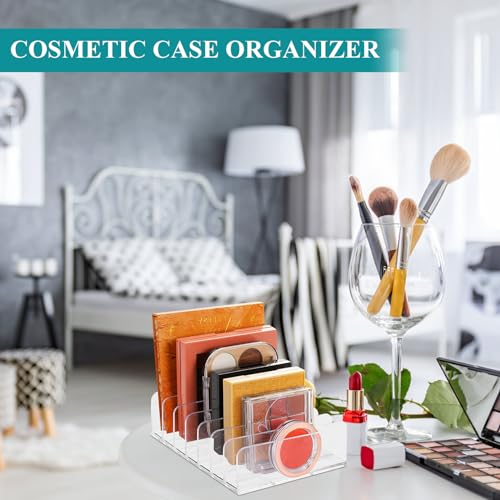 Anseom Eyeshadow Makeup Storage Organiser, 7 Compartment Palette Organiser Clear Plastic Makeup Storage Holder, Drawer Palette Holder Organiser Acrylic Makeup Organizer for Blusher Highlight Powder - Image 6