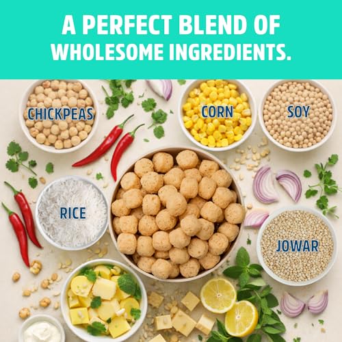 Image of Taali Jowar & Protein Puffs | 60 gm (Pack of 12) | Cream & Onion | Healthy Roasted Tasty Snacks, Ready to eat | 100% Veg., Gluten free products, No Cholesterol, No Trans-Fat