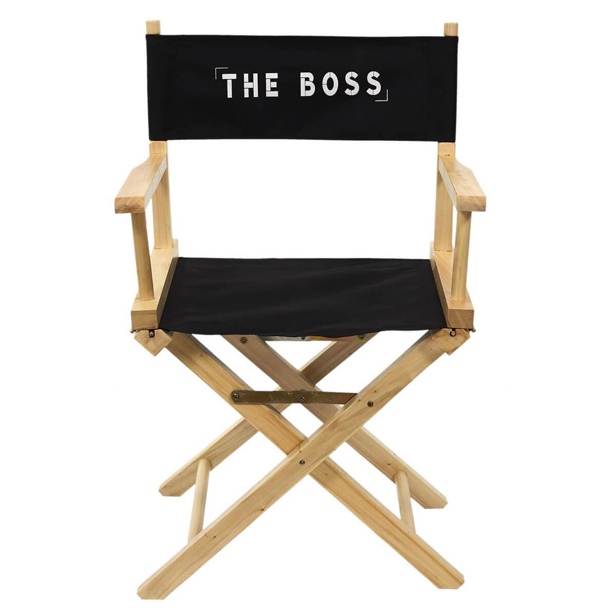 AltoBuy Shaw - Chaise de Directeur Noire et Bois