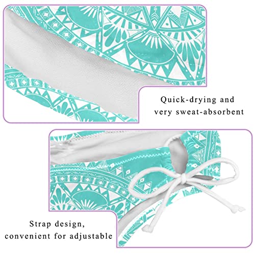 Bikini vert pour femmes Retro flowerPattern multicolore en taille XS - 3